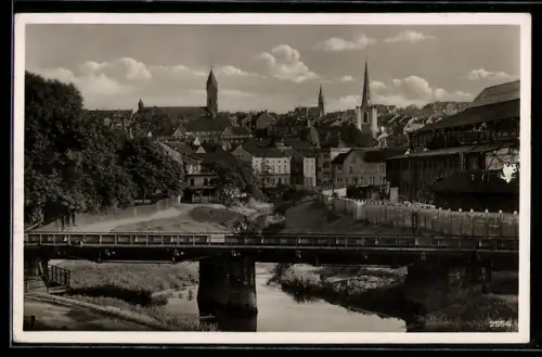 AK Neunkirchen /Saar, Ortsansicht mit Blick auf die Kirchen