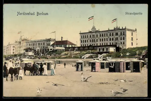 AK Borkum, Nordseebad, Strandpartie
