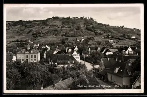 AK Weil am Rhein, Tüllinger Höhe, Ortsansicht, Weinberge