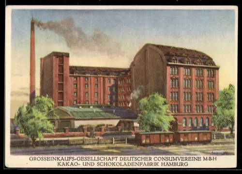 AK Hamburg, Kakao- und Schokoladenfabrik Grosseinkaufs-Gesellschaft Deutscher Consumvereine