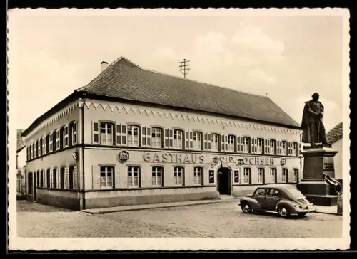 AK Maikammer an der Weinstrasse, Gasthaus und Metzgerei Zum goldenen Ochsen
