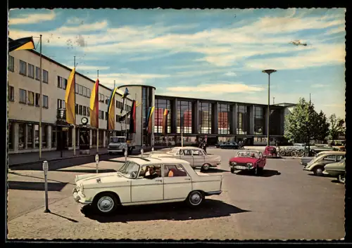 AK Heidelberg, Autoparkplatz vor dem Hauptbahnhof