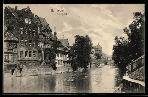 AK Hannover, Blick auf Leinepartie
