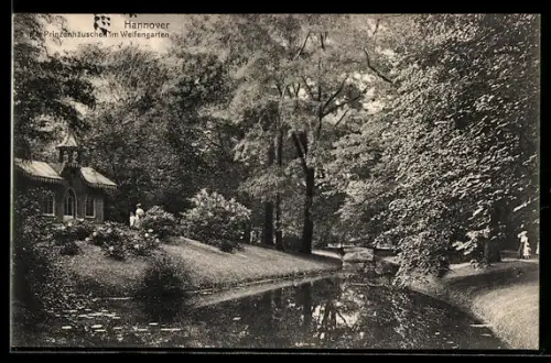 AK Hannover, Prinzenhäuschen im Welfengarten