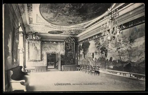 AK Lüneburg, Rathaus, Huldigungssaal, Innenansicht