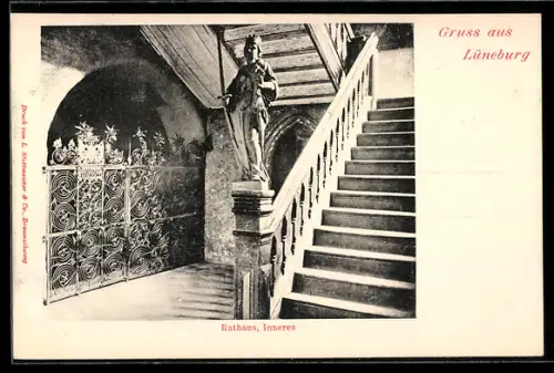 AK Lüneburg, Rathaus, Innenansicht