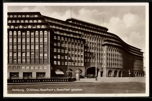 AK Hamburg, Chilehaus, Hauptfront vom Dovenfleet aus