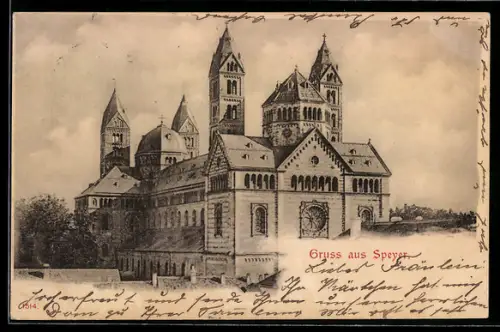 AK Speyer, Blick zum Dom