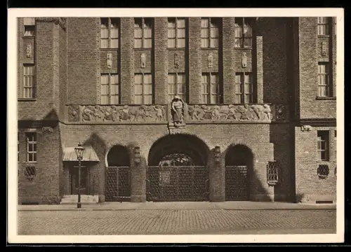 AK Hannover, Eingang zur Leibniz-Keks-Fabrik, Listerstrasse