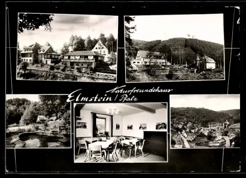 AK Elmstein /Pfalz, Naturfreundehaus, Innenansicht, Teich