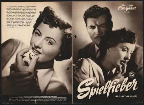 Filmprogramm IFB Nr. 1152, Spielfieber, Barbara Stanwyck, Robert Preston, Regie: Michael Gordon