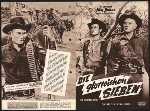 Filmprogramm IFB Nr. 5488, Die glorreichen Sieben, Yul Brynner, Steve McQueen, Charles Bronson, Regie: John Sturges