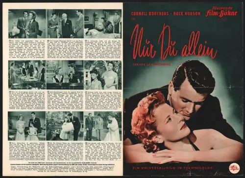 Filmprogramm IFB Nr. 3222, Nur Du allein, Cornell Borchers, Rock Hudson, Regie: Jerry Hopper