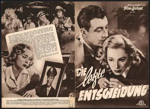 Filmprogramm IFB Nr. 2051, Die letzte Entscheidung, Robert Taylor, Eleanor Parker, Regie: Melvin Frank / Norma Panama