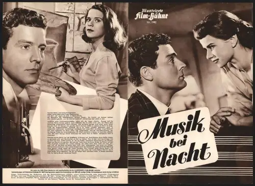 Filmprogramm IFB Nr. 1982, Musik bei Nacht, Paul Hubschmid, Gertrud Kückelmann, Regie: Kurt Hoffmann