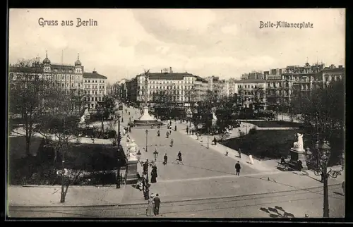 AK Berlin-Kreuzberg, Belle-Allianceplatz aus der Vogelschau
