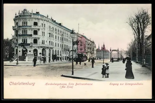 AK Charlottenburg, Eingang zur U-Bahn Hardenbergstrasse Ecke Berlinerstrasse