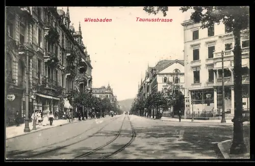 AK Wiesbaden, Taunusstrasse