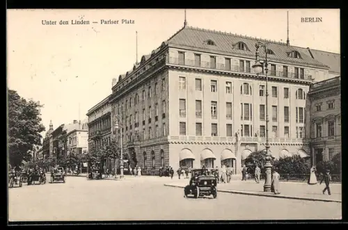 AK Berlin, Hotel Adlon, Unter den Linden, Pariser Platz