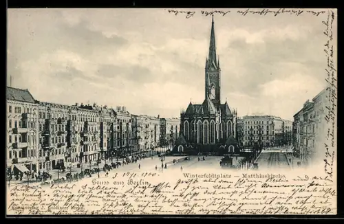 AK Berlin-Schöneberg, Winterfeldtplatz mit Matthiaskirche