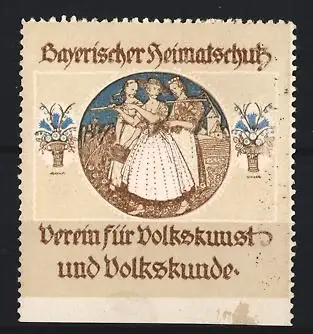 Reklamemarke Bayerischer Heimatschutz, Verein für Volkskunst und Volkskunde