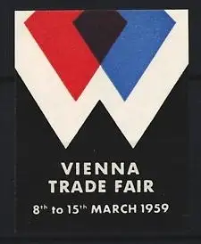 Reklamemarke Vienna, Trade Fair 1959, W-Symbol