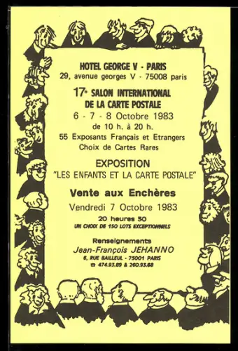 AK Paris, 17e Salon International de la Carte Postale 1983, Hotel George V, Ansichtskartenbörse