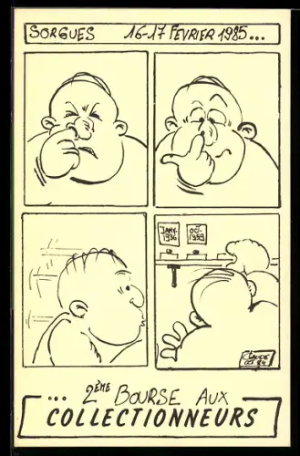 AK Sorgues, 2ème Bourse aux Collectionneurs 1985, Ansichtskartenbörse