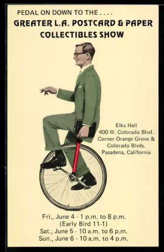 AK Pasadena, CA, Greater L.A. Postcard and Paper Collectibles Show 1993, Ansichtskartenbörse
