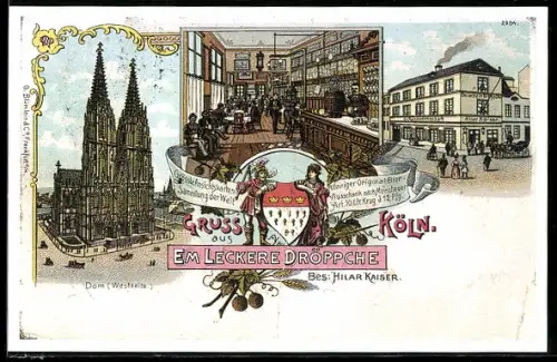 AK Köln, Ansichtskartenbörse 2002 im Kölner Gürzenich, Kölner Dom von Westen aus gesehen