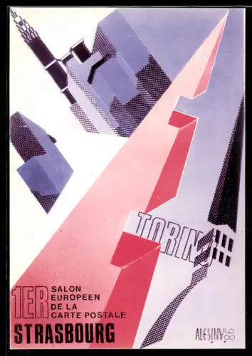 AK Strasbourg, 1er Salon Européen de la Carte Postale 1986, Ansichtskartenbörse