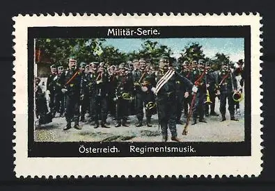 Reklamemarke Österreich, Militär-Serie Regimentsmusik, Musikkapelle