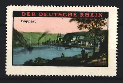 Reklamemarke Boppart, Der Deutsche Rhein, Flusslandschaft