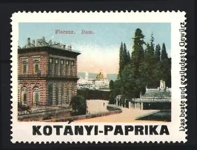 Reklamemarke Florenz, Kotanyi-Paprika, Dom von Florenz