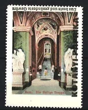 Reklamemarke Rom, Kotanyi Paprika, Die Heilige Treppe, Innenansicht