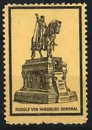 Reklamemarke Rudolf von Habsburg Denkmal, Reiterstatue