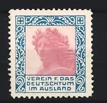 Reklamemarke Verein f. das Deutschtum im Ausland, Portrait der Germania