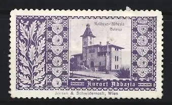 Reklamemarke Abbazia, Rathaus-Abbazia, Gebäudeansicht