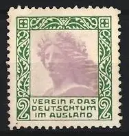 Reklamemarke Verein f. das Deutschtum im Ausland, Germania-Symbol
