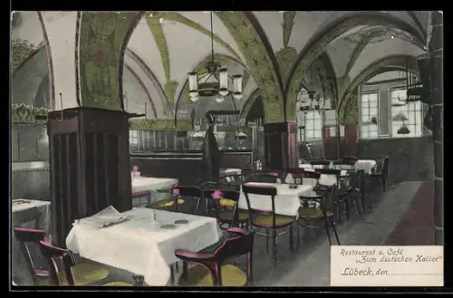 AK Lübeck, Restaurant und Café Zum deutschen Kaiser