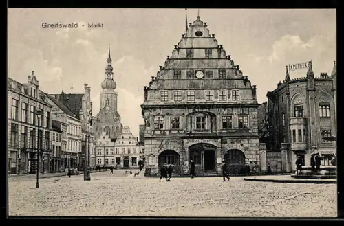 AK Greifswald, Markt, Polizei-Direktion, Apotheke