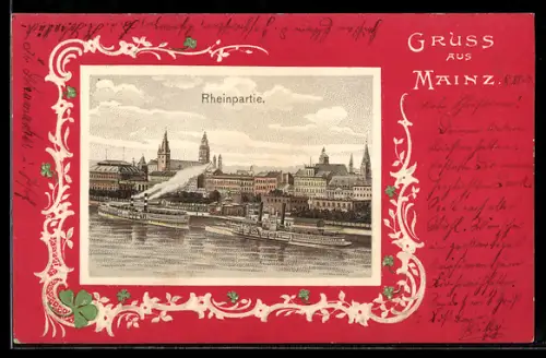 Lithographie Mainz, Rheinpartie