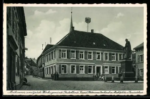 AK Maikammer, Gasthaus zum Pfälzer Hof, Bes. Richard Eschmann, Marktplatz, Gemeindehaus