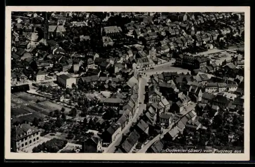 AK Dudweiler /Saar, Luftaufnahme des Ortes