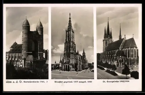 AK Ulm a. d. D., Garnisonkirche, Münster, St. Georgskirche