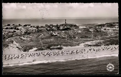 AK Hörnum auf Sylt, Strand, Dünen, Leuchtturm