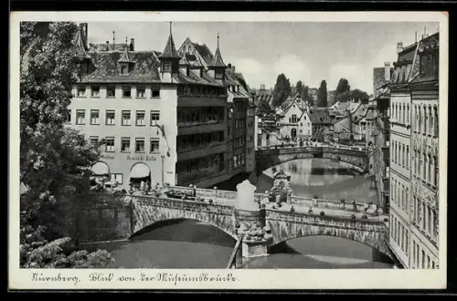 AK Nürnberg, Blick von der Museumsbrücke