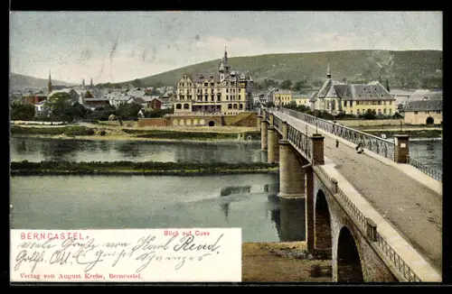 AK Berncastel, Blick auf Cues mit Brücke