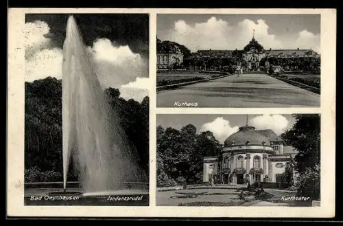 AK Bad Oeynhausen, Kurhaus, Kurtheater, Jordansprudel