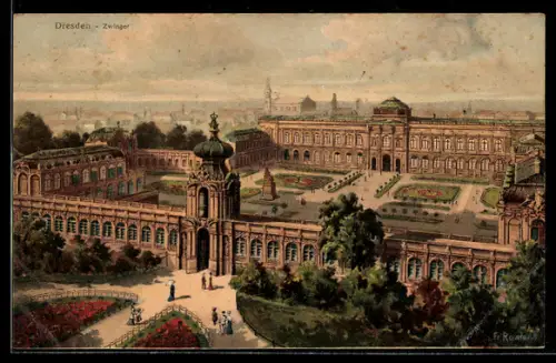 Künstler-AK Dresden, Zwinger